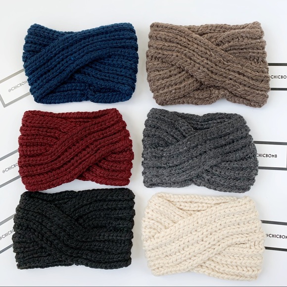 Chunky Cozy Knitted Headband - FAWN - Picture 5 of 10